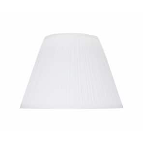13 in. x 9.5 in. White Pleated Empire Lamp Shade