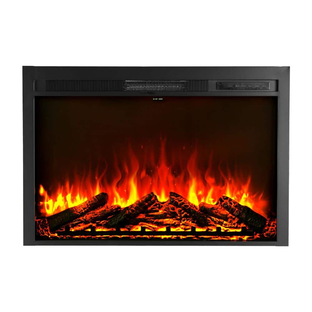 40 in. Electric Fireplace Insert, Recessed Wall Mount, 750W/1500W 5000 BTU, 9 Flame Colors, Timer Remote price history on PriceWatchPro