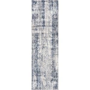 Taylor Blue 2 ft. x 8 ft. Abstract Runner Rug