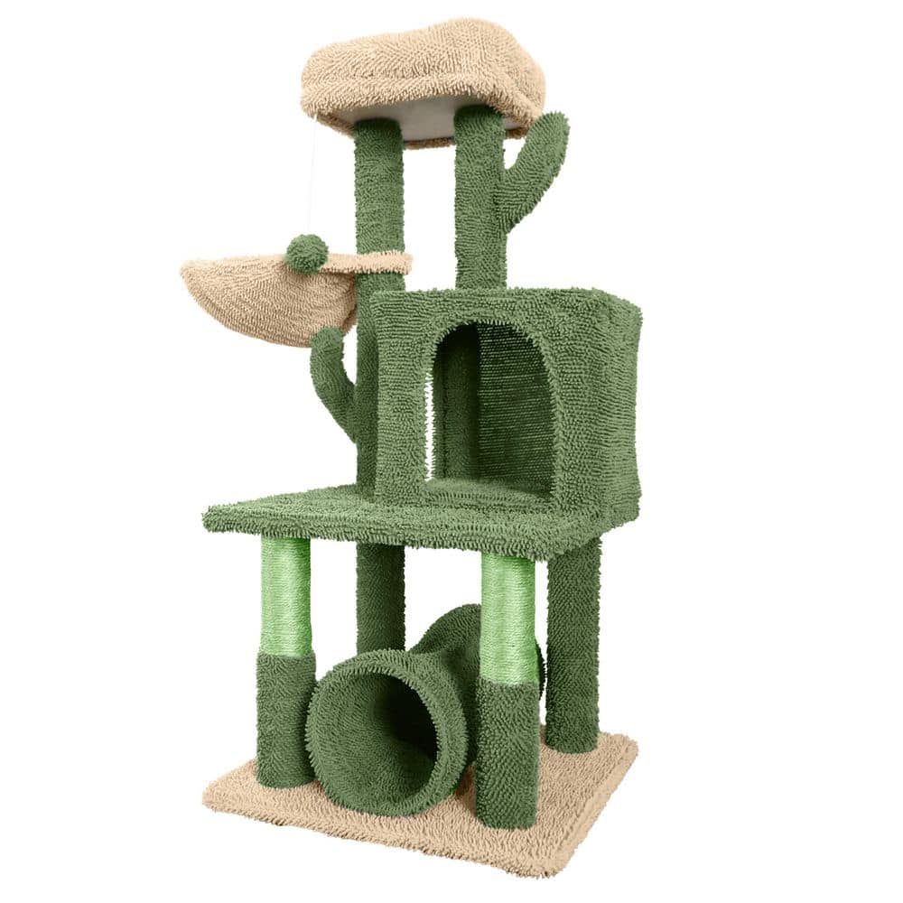 41 in. Cactus Cat Tower for Indoor Cats, Cute Small Cactus Cat Tree with Widened Perch price history on PriceWatchPro