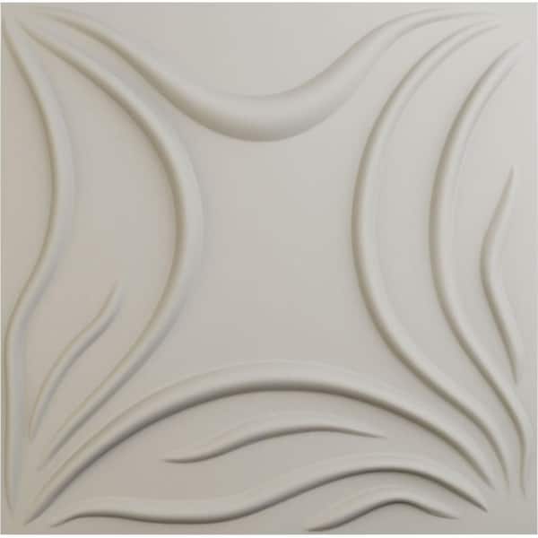Ekena Millwork 19 5/8 in. x 19 5/8 in. Savannah EnduraWall Decorative 3D Wall Panel, Satin Blossom White (12-Pack for 32.04 Sq. Ft.)