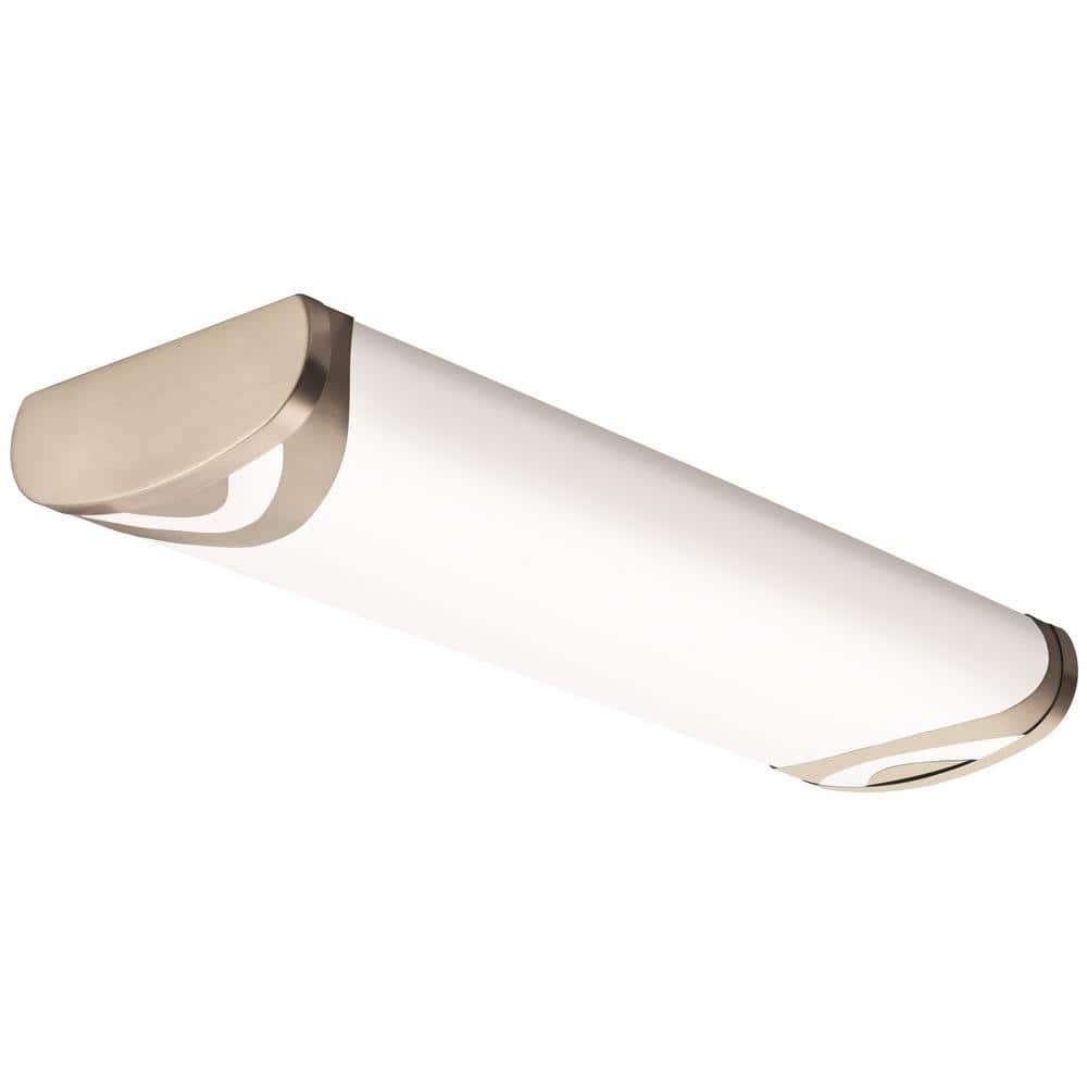 Boomerang 24" Brushed Nickel LED Linear Flush Mount Light