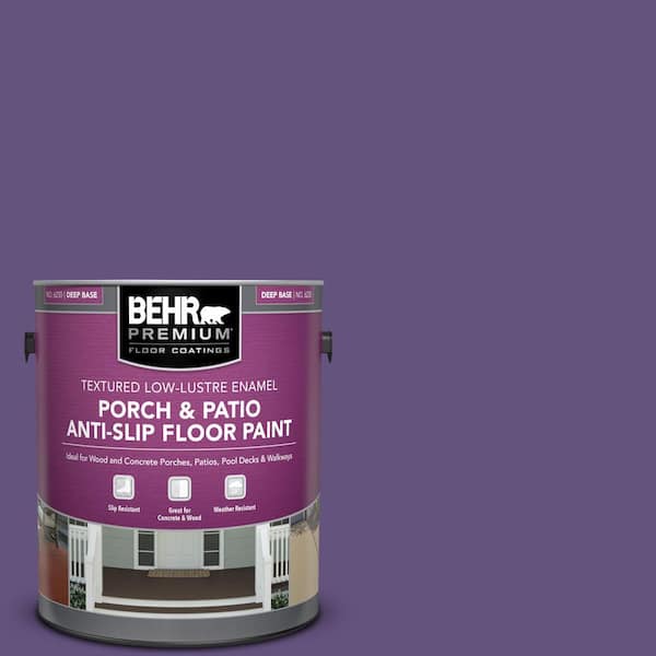 BEHR PREMIUM 1 gal. #S-G-650 Berry Syrup Textured Low-Lustre Enamel Interior/Exterior Porch and Patio Anti-Slip Floor Paint
