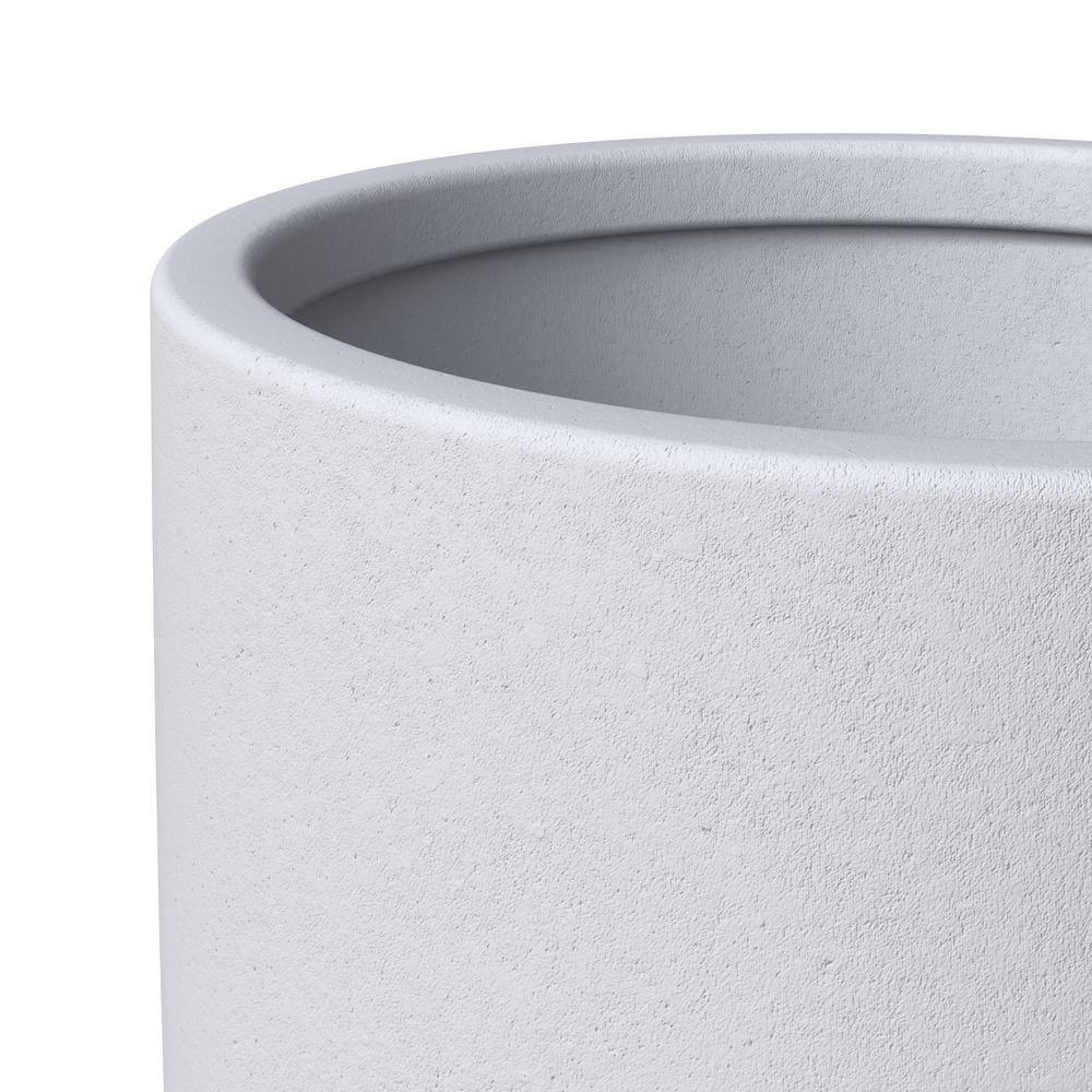 Crete 39" Aged Concrete Fiberstone Tapered Round Planter Pot