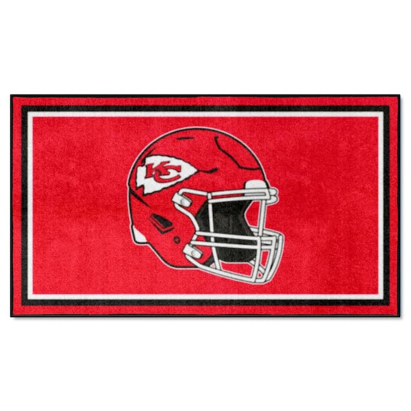 FANMATS Kansas City Chiefs Red 3 ft. x 5 ft. Plush Area Rug