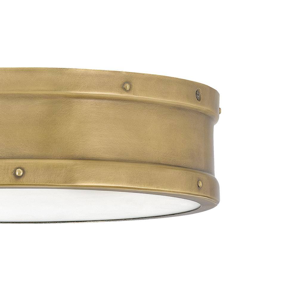 Elegant Gold LED Flush Mount Ceiling Light with Etched Diffuser