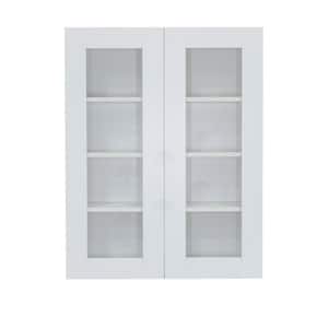 Anchester Assembled 27 in. x 42 in. x 12 in. Wall Mullion Door Cabinet with 2-Doors 3-Shelves in White