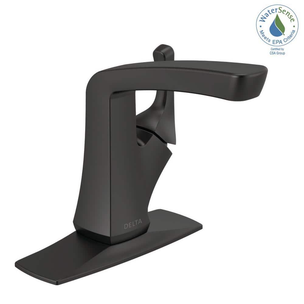 Vesna Matte Black 6.65" High Single Hole Bathroom Faucet