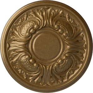11-3/4 in. x 1-1/4 in. Wakefield Urethane Ceiling Medallion (Fits Canopies upto 3-5/8 in.), Pale Gold