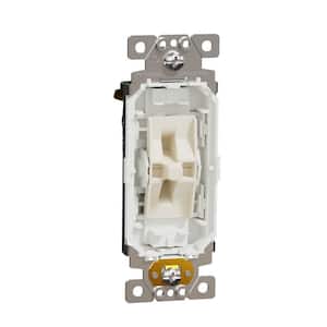 X Series 15 Amp Single-Pole Switch Module Rocker Back Wire Light Switch White (Requires Rocker Plate)