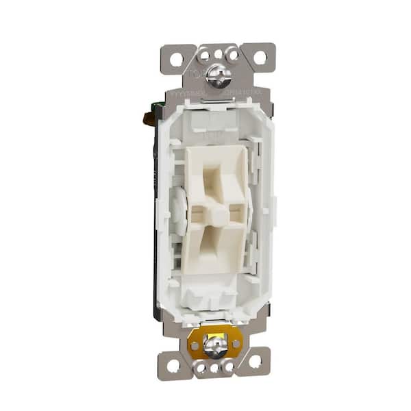 Square D X Series 15 Amp Single-Pole Switch Module Rocker Back Wire Light Switch White (Requires Rocker Plate)