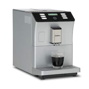 4 - Cup Automatic Espresso Machine, 19 Bar Barista Pump Coffee Maker with Adjustable Grinder, Silver