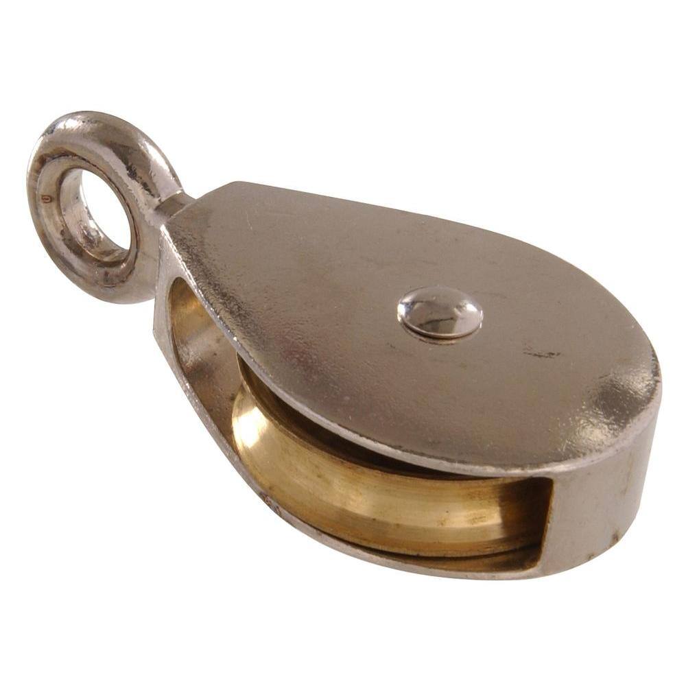Hardware Essentials Solid Brass Single Sheave Fixed Pulley (11/2