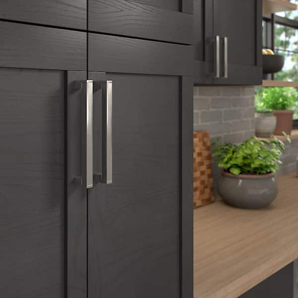 Lipari Collection 7-9/16 in. (192 mm) Modern Brushed Nickel Rectangular Cabinet Bar Pull