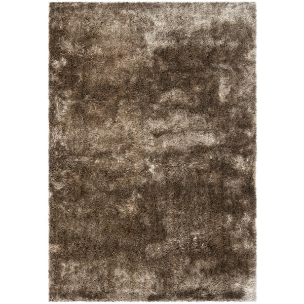 SAFAVIEH Paris Shag Sable Doormat 2 ft. x 3 ft. Solid Area Rug