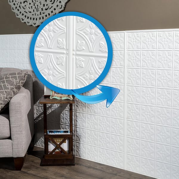 Gloss White 47 in. Vinyl Divider Trim (5-Pack)