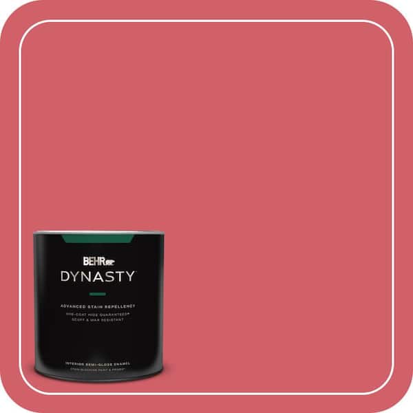 BEHR DYNASTY 1 qt. #140B-6 Italiano Rose Semi-Gloss Enamel Interior Stain-Blocking Paint and Primer