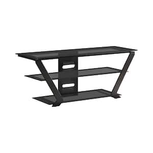 Donlyn 2 Tier TV Stand Fits TV's up to 55 in. Black