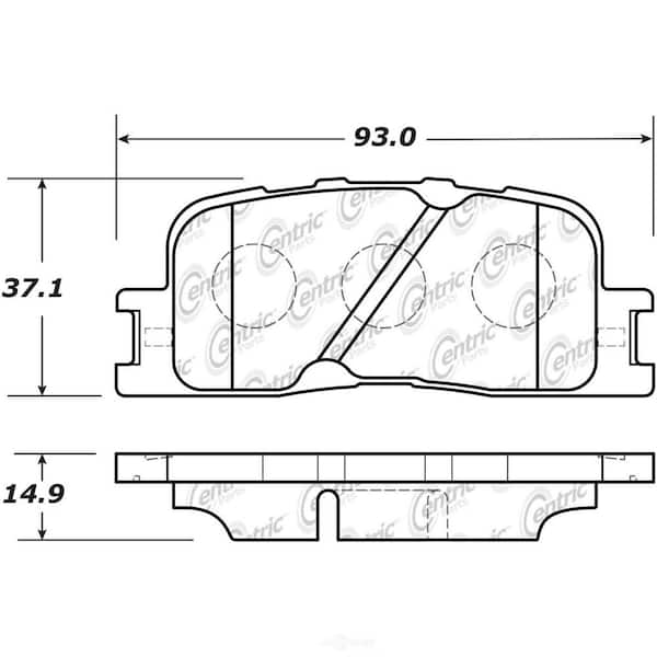 Centric Parts Disc Brake Pad Set 2001-2003 Toyota Highlander 2.4L 3.0L