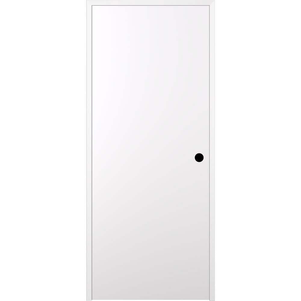 Stella 24 in. x 80 in. Left-Handed Solid Core Snow White Wood Composite Single Prehung Interior Door price history on PriceWatchPro