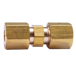3/16 in. O.D. Brass Compression Coupling Fitting (10-Pack)