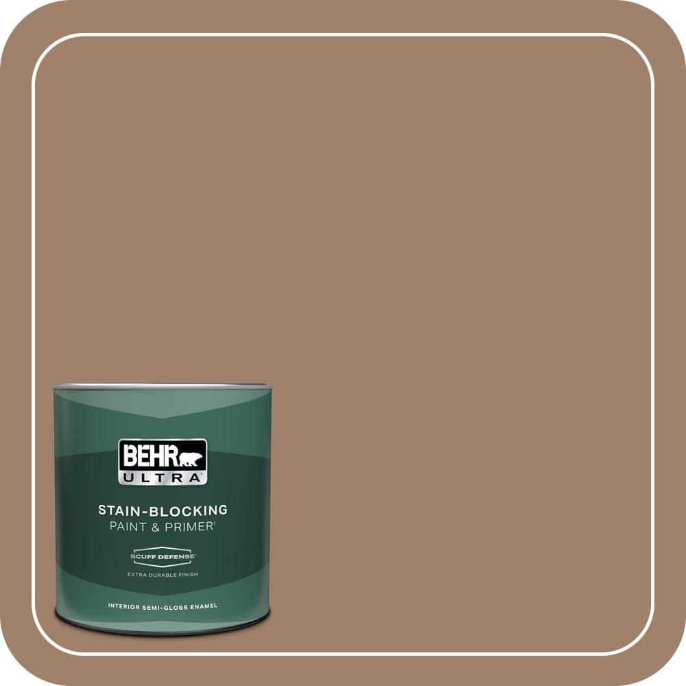 1 qt. #ECC-40-3 Seasoned Acorn Extra Durable Semi-Gloss Enamel Interior Paint & Primer product image for price tracking