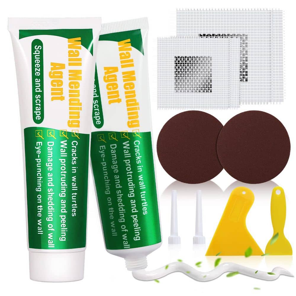 2-Pack Drywall Repair Kit with Scraper, Wall Mending Agent for Large ...