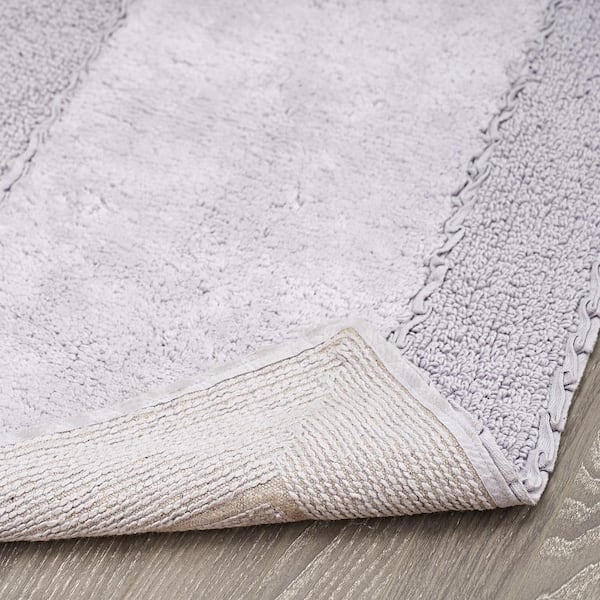 Laura Ashley Ruffle Cotton Border Lavender 20 in. x 34 in. Bath
