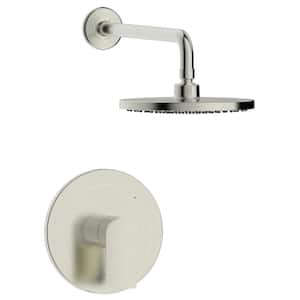 Pont Neuf Single Handle 1-Spray Round Shower Faucet in Brushed Nickel Valve Included