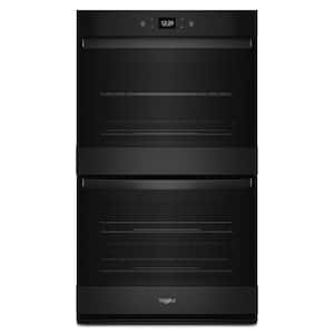 27 in. Double Electric Wall Oven With Convection Self-Cleaning in Black