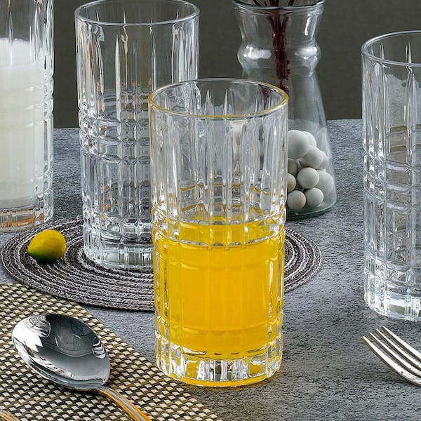 Lorren Home Trends 12 oz. Textured Highball Drinking Glass (Set of 6) BG-04