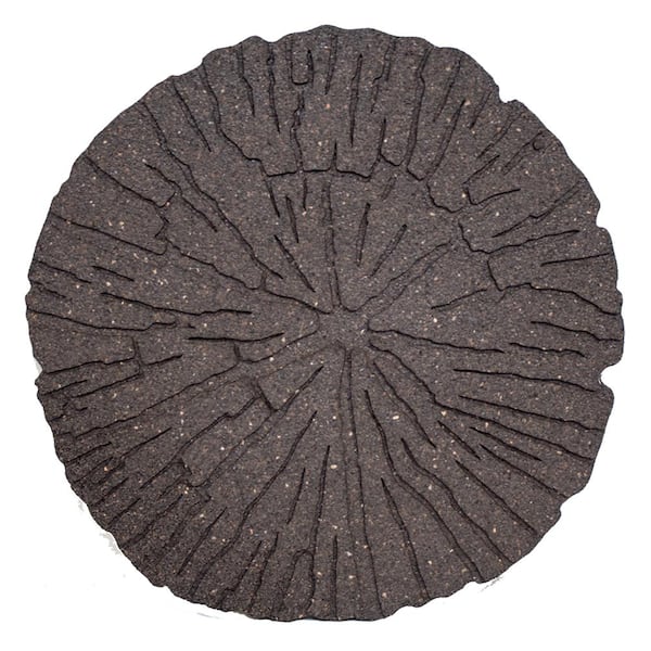 Earth Ed Log Rubber Step Stone, Round Concrete Stepping Stones Home Depot