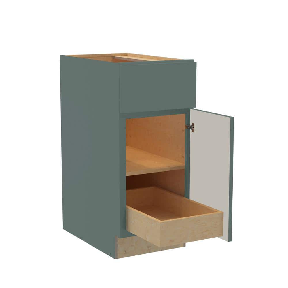 Hargrove 15 in. W x 24 in. D x 34.5 in. H Assembled Plywood Base Kitchen Cabinet in Verdant Green with 1ROT SoftClose RH price history on PriceWatchPro