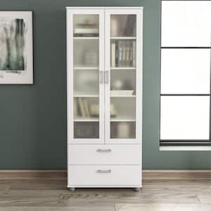 Livramento 70 in. H x 14 in. D x 28.5 in. W White Wood China Cabinet