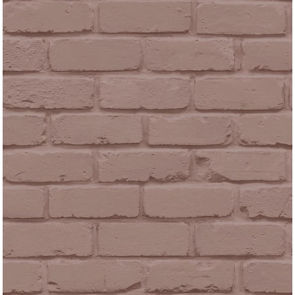 Fine Decor Alpin Pink Painted Brick Non-Pasted Wallpaper Sample