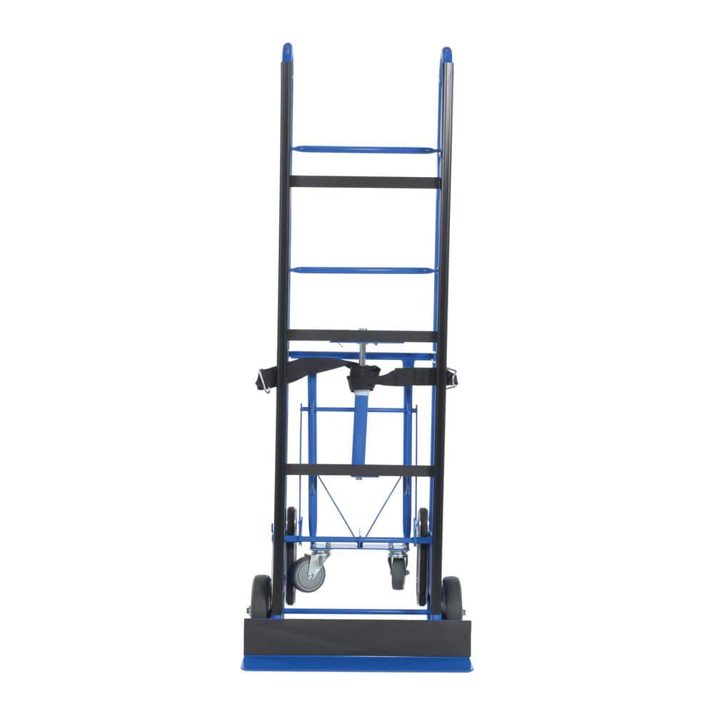 Heavy-Duty Black Steel Appliance Hand Truck with Strap
