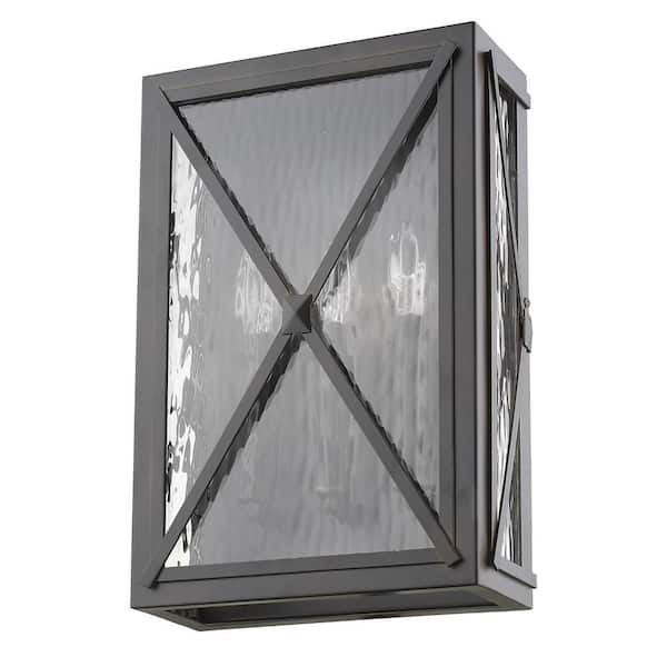 15 in. Bronze Indoor Hardwired Sconce with No Bulbs Included