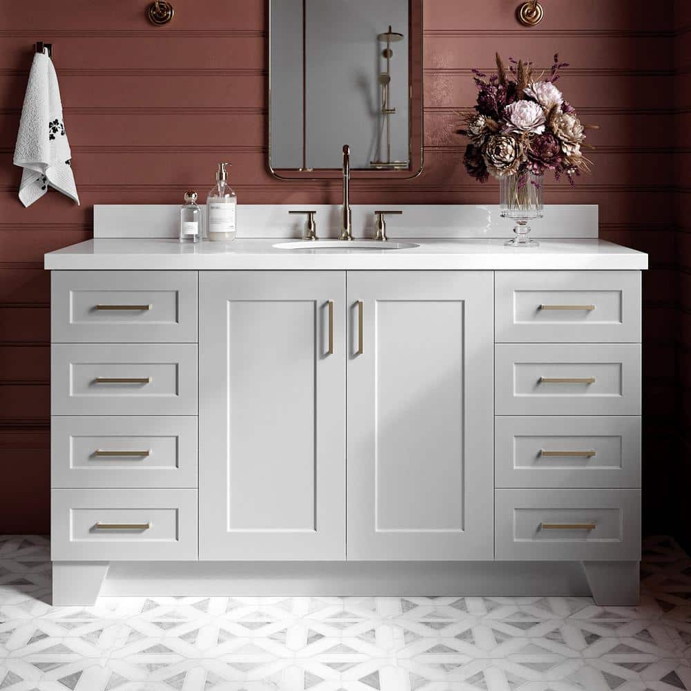 ARIEL Taylor 61 in. W x 22 in. D x 36 in. H Freestanding Bath Vanity in ...