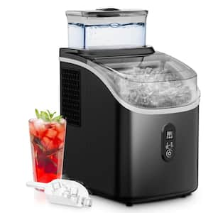 8.7 in. 30 lbs. Portable Ice Maker with Self C Lean in Black