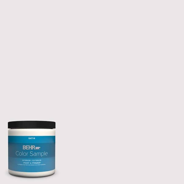 BEHR PREMIUM PLUS 8 oz. #PR-W03 Melodic White Satin Enamel Interior/Exterior Paint & Primer Color Sample