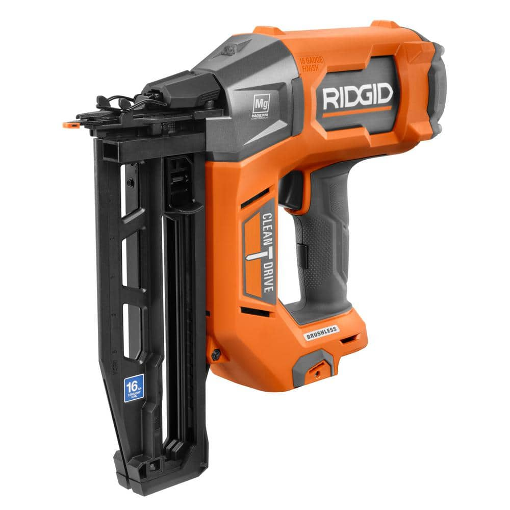 18V Brushless Cordless 16-Gauge 2-1/2 in. Straight Finish Nailer with 18V 8.0 Ah Max Output EXP Battery (2-Pack) -  RIDGID, R09893R840080P