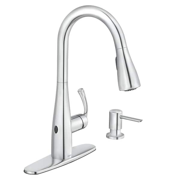 Moen Touchless Kitchen Faucet Manual   Chrome Moen Pull Down Kitchen Faucets 87014ewc 64 600 