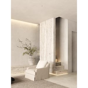 48 in. x 24 in. x 1 in. Travertine White Natural Flexible Soft Stone Wall Panel Tile (Set of 3pc)