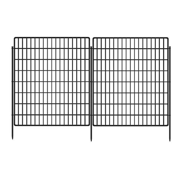 33 in Tall Rustproof No Dig Decorative Metal Wire Garden Fence Animal Barrier 24 ft Long for Yard and Patio
