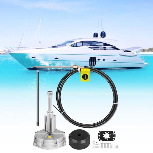 Boat Steering Cable 14 ft. Outboard Rotary Steering Kit 3/4 in. shaft Boat Rotary Steering Kit for Boats