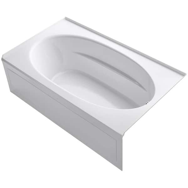 KOHLER Windward 72 in. x 42 in. Soaking Bathtub with Right-Hand Drain in White