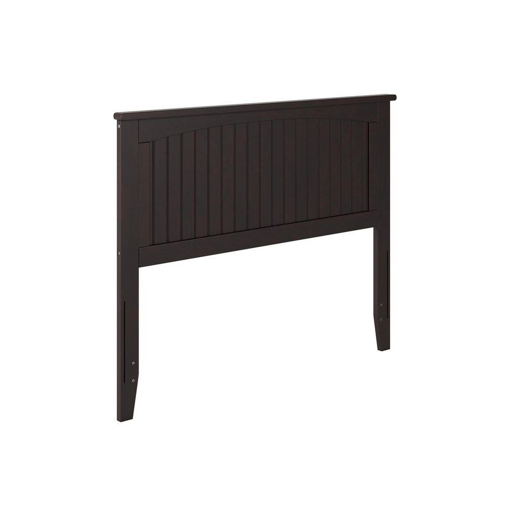 Espresso Full Wood Headboard with Attachable Charger