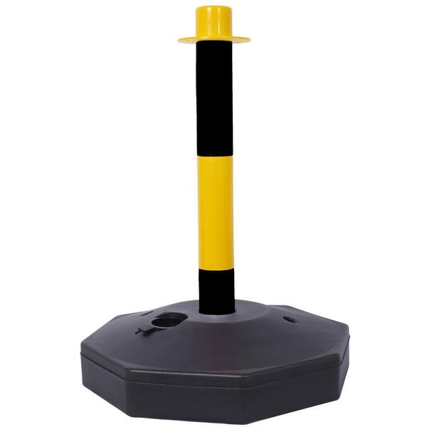 Tidoin 6-Pack Red 11.25 in. x 11.25 in. x 2.7 ft. Composite Fence Picket Post Cones with Fillable Base and 5 ft. Chain
