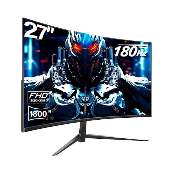 27 Inch Curved Gaming Monitor 144Hz/180Hz Full HD 1080P Frameless 1800R Display with FreeSync Eye-Care Technology