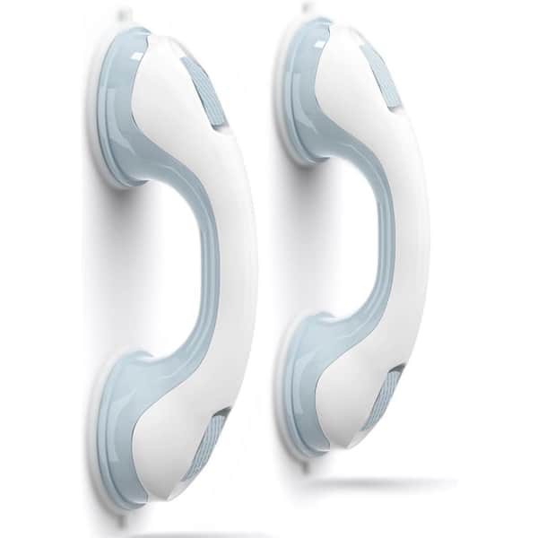 12.3 in. Grab Bars for Shower (2-Pack)-ADA Compliant Suction Handles for Elderly, Handicap Safety in Bathroom